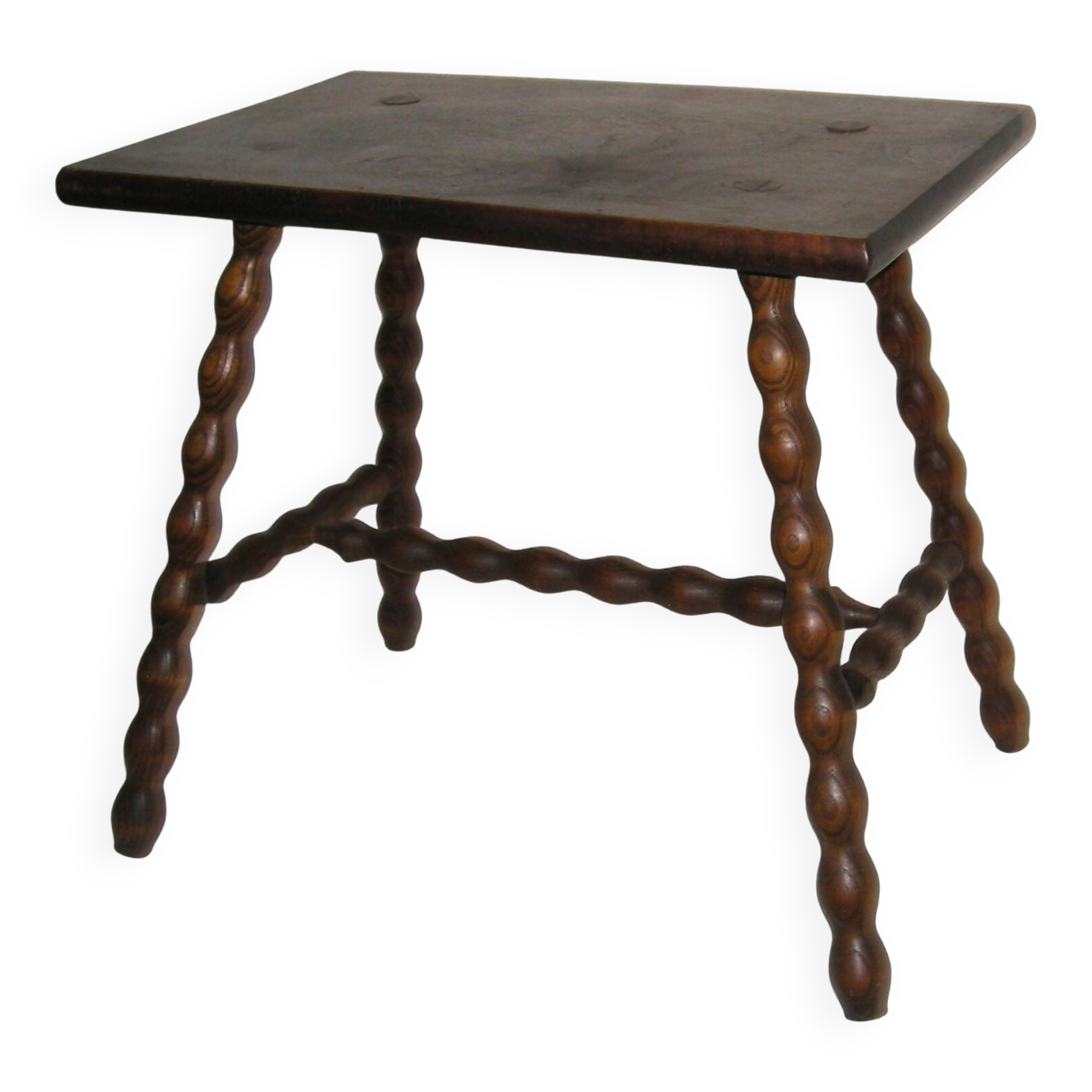 Turned wood coffee table from the 50s and 60s