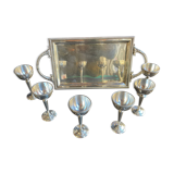 Louis XV style silver metal liquor service