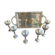 Louis XV style silver metal liquor service