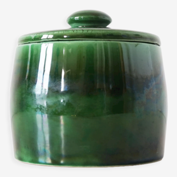 Green glazed ceramic box