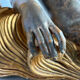 Vintage gilt wood mermaid coffee table, 1960s - Italy