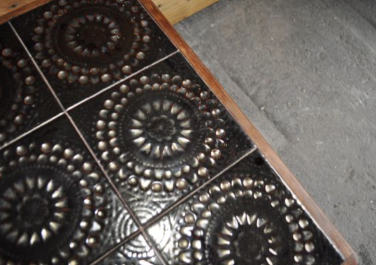 Danish rosewood ceramic tile coffee table, 1960s