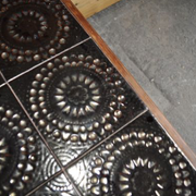 Danish rosewood ceramic tile coffee table, 1960s