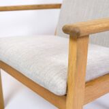 Armchair With High Back Model GE284 Made In Oak By Hans J. Wegner For Getama