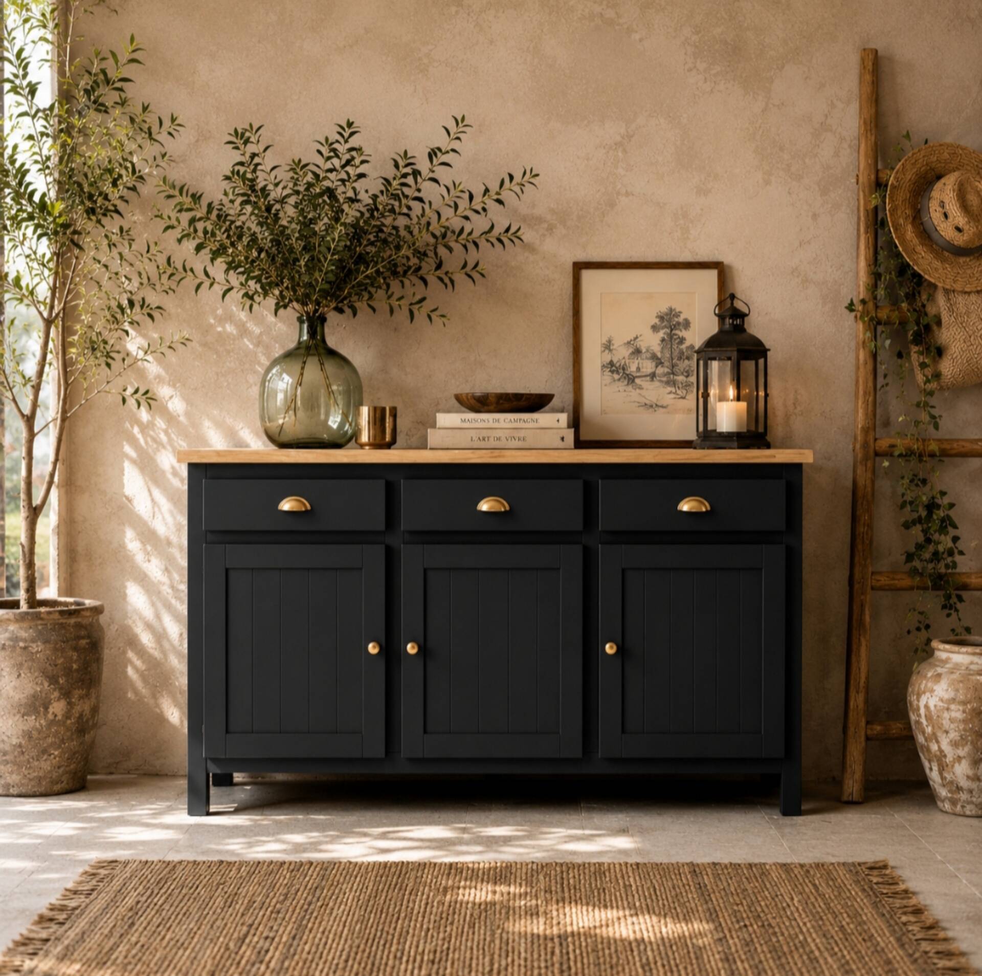 Buffet with 3 drawers and 3 doors