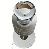 Pair danish scandinavian space age architectural table lamps