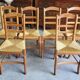 SET OF 6 DINING ROOM OR KITCHEN CHAIRS IN RESTAURANT STYLE IN WALNUT