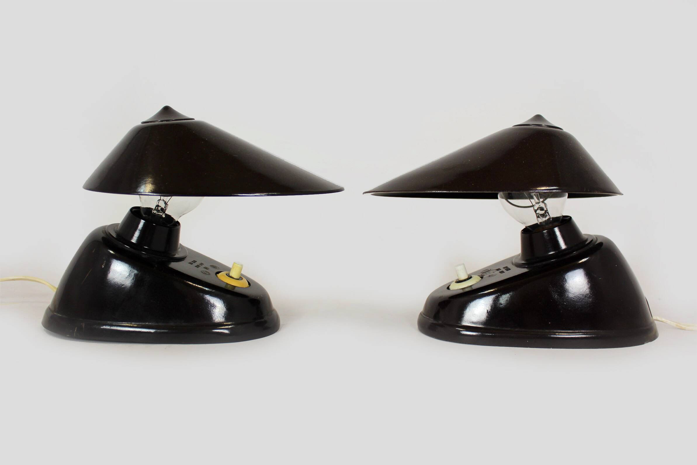 Bauhaus Bakelite Table Lamps from Esc, 1940s, Set of 2