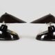 Lampes de table Bauhaus en bakélite d'Esc, années 1940, ensemble de 2