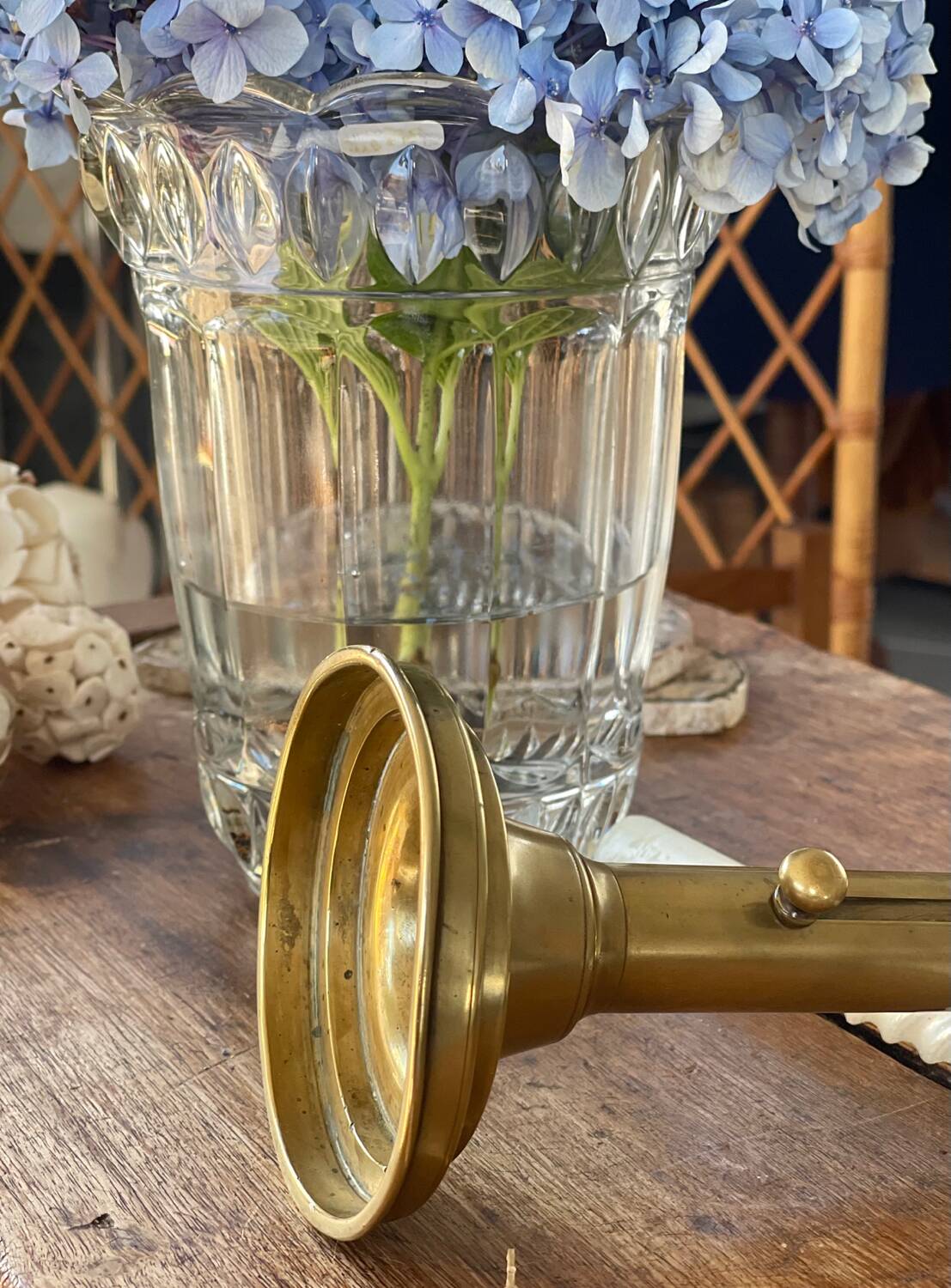 Solid brass candle holder