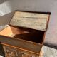 Old wooden baker's chest with storage drawers