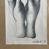 Dessin représentant des mains par Calin Hentea XXe