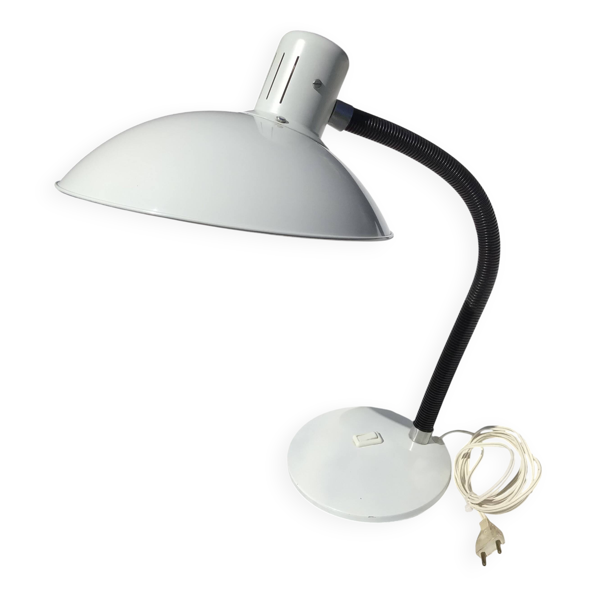 Lampe de bureau orientable métal blanc