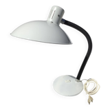 Adjustable white metal desk lamp