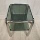 Vintage chrome sofa tip and smoked glass