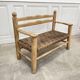 1950s bench in woven rope