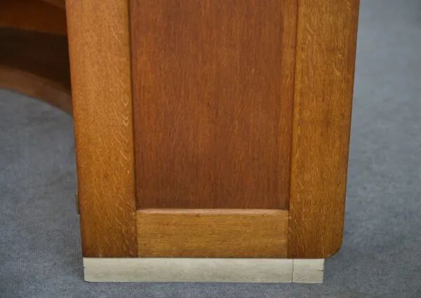 1950s curved oak counter/bar