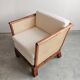Art Deco club chair in walnut and cane, Austria 1920s