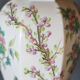 Chinese porcelain lamp mid-twentieth floral decoration wood support