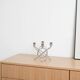 Bougeoir en acier, design danois, années 1970, fabriqué par Georg Jensen