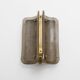 Pair of Curved Ribbed Grey Murano Glass and Brass Wall Sconces