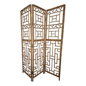 Vintage rattan screen