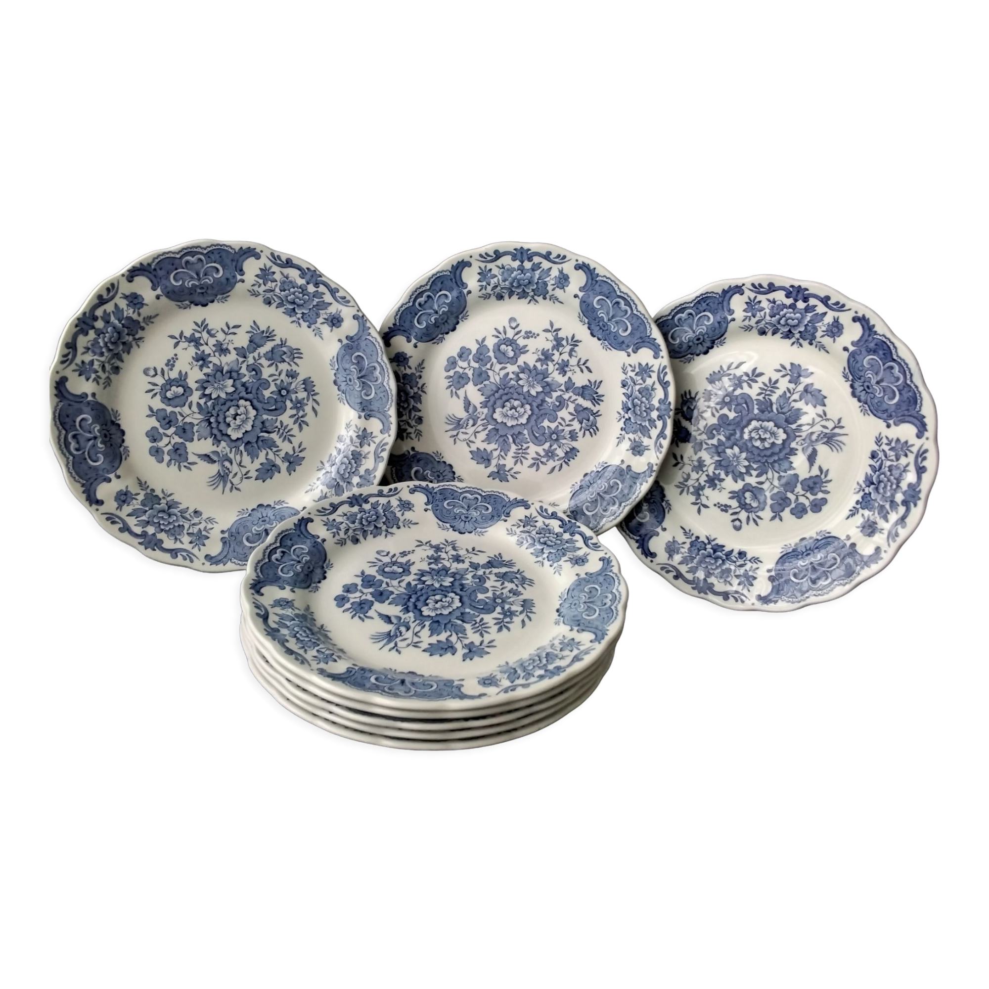 Set of 8 ridgway staffordshire dessert plates windsor model