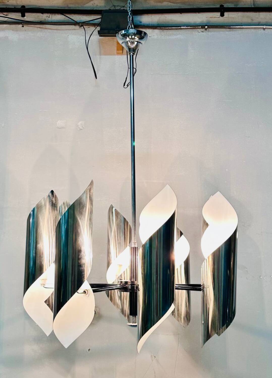 Lampadario vintage moderno, anni '70