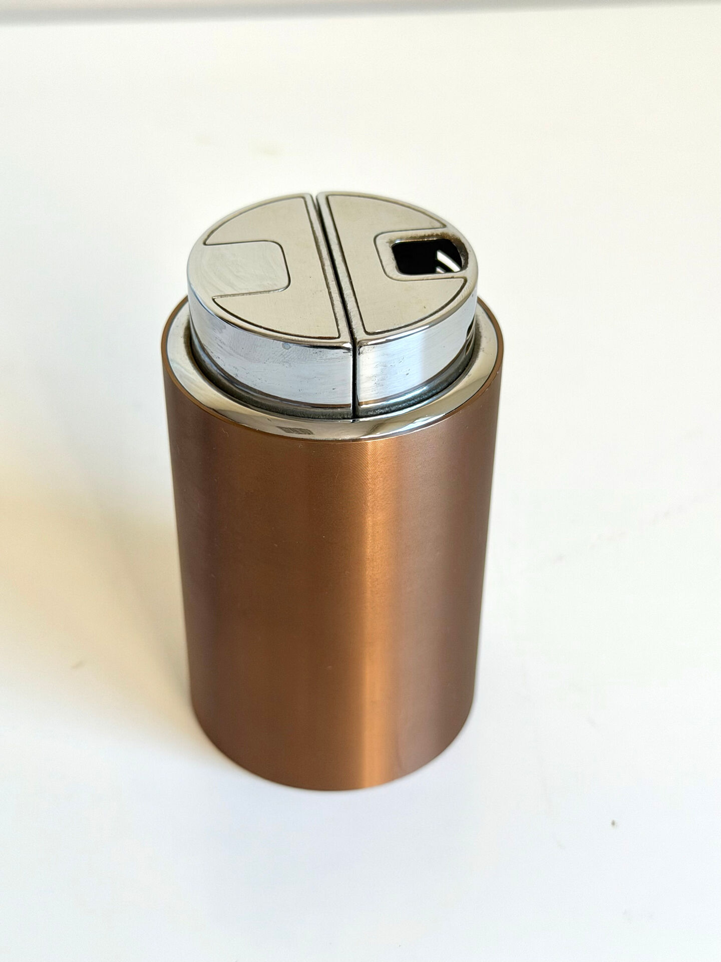 Minimalist Vintage SAROME Japan Table lighter modernist in Copper