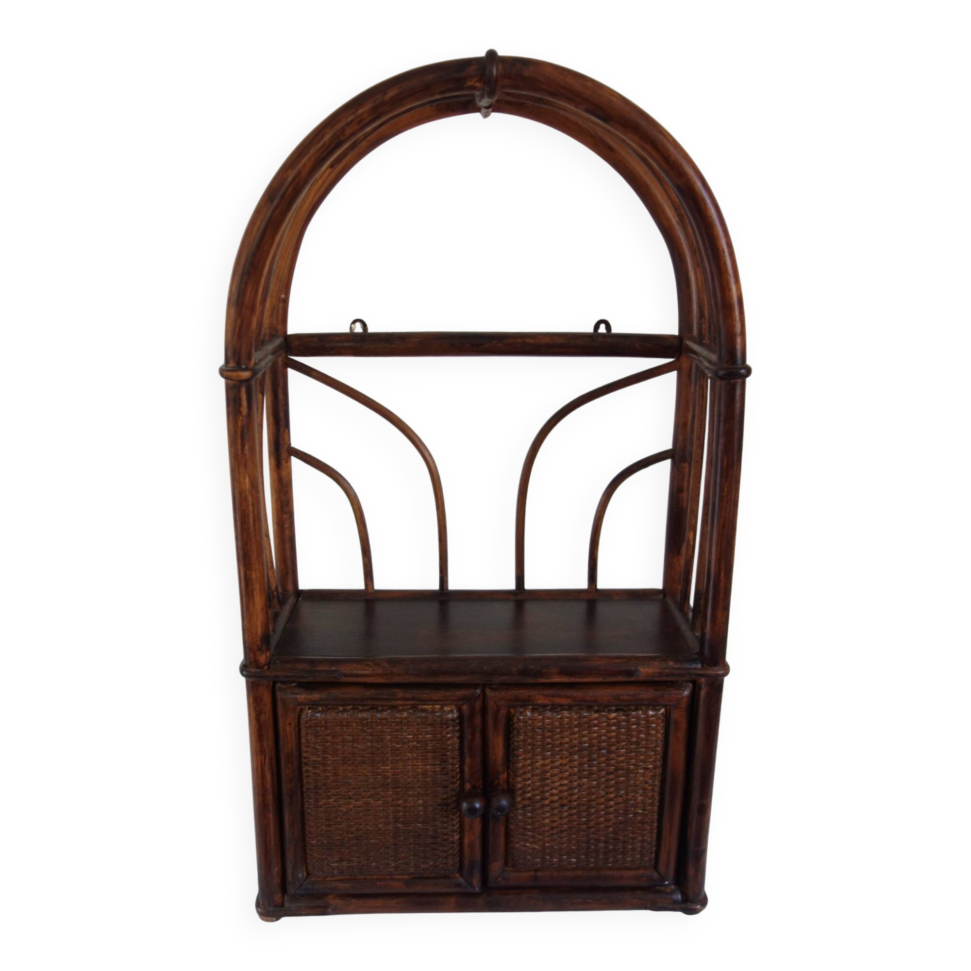 Petite étagère en rotin vintage