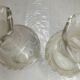 Old small glass bottle, collection, decoration, vintage h 15 cm