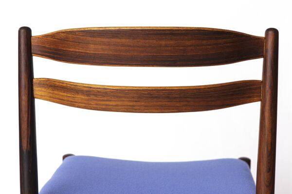 1 des 4 chaises de salle à manger en palissandre suédois par Carl Ekström pour Albin Johansson