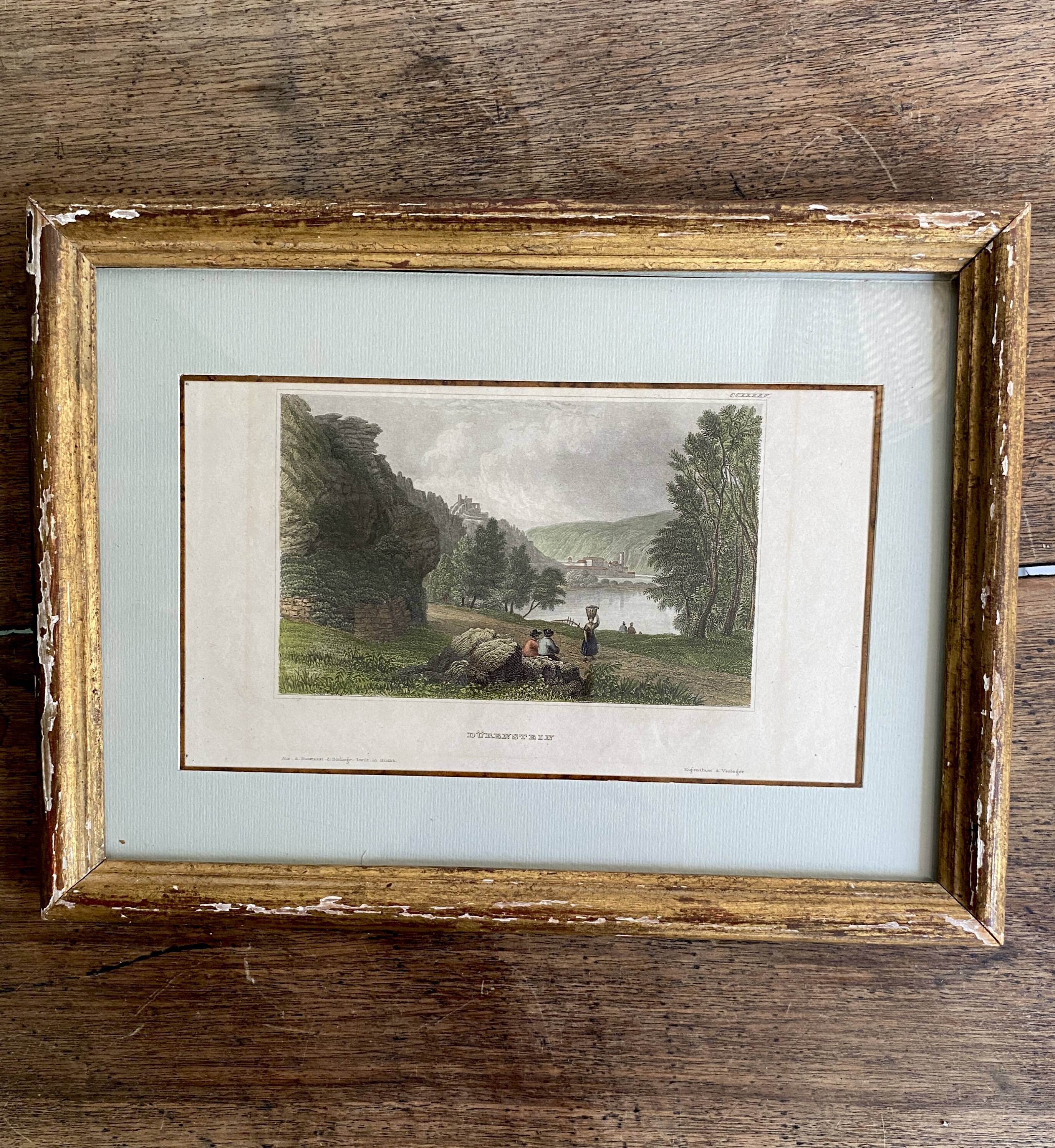 Gravure d’Eigenthum d. Verleger, XIXe siècle, cadre bois vitré