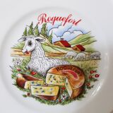 Lot de 6 assiettes de fromages en porcelaine de Limoges