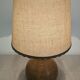 XL gourd lamp in ceramic and jute fabric, France circa 1960.