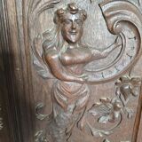 Ancienne porte en bois sculpté en chêne