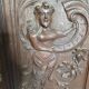 Old carved oak wooden door