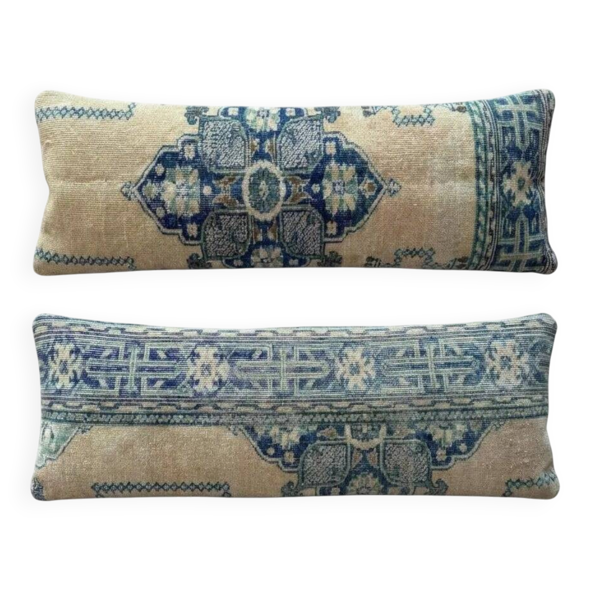 Set of 2 vintage Turkish cushion covers 38x104 cm