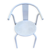 Fauteuil Vintage IKEA Maxmo Années 80 Design Métal Blanc