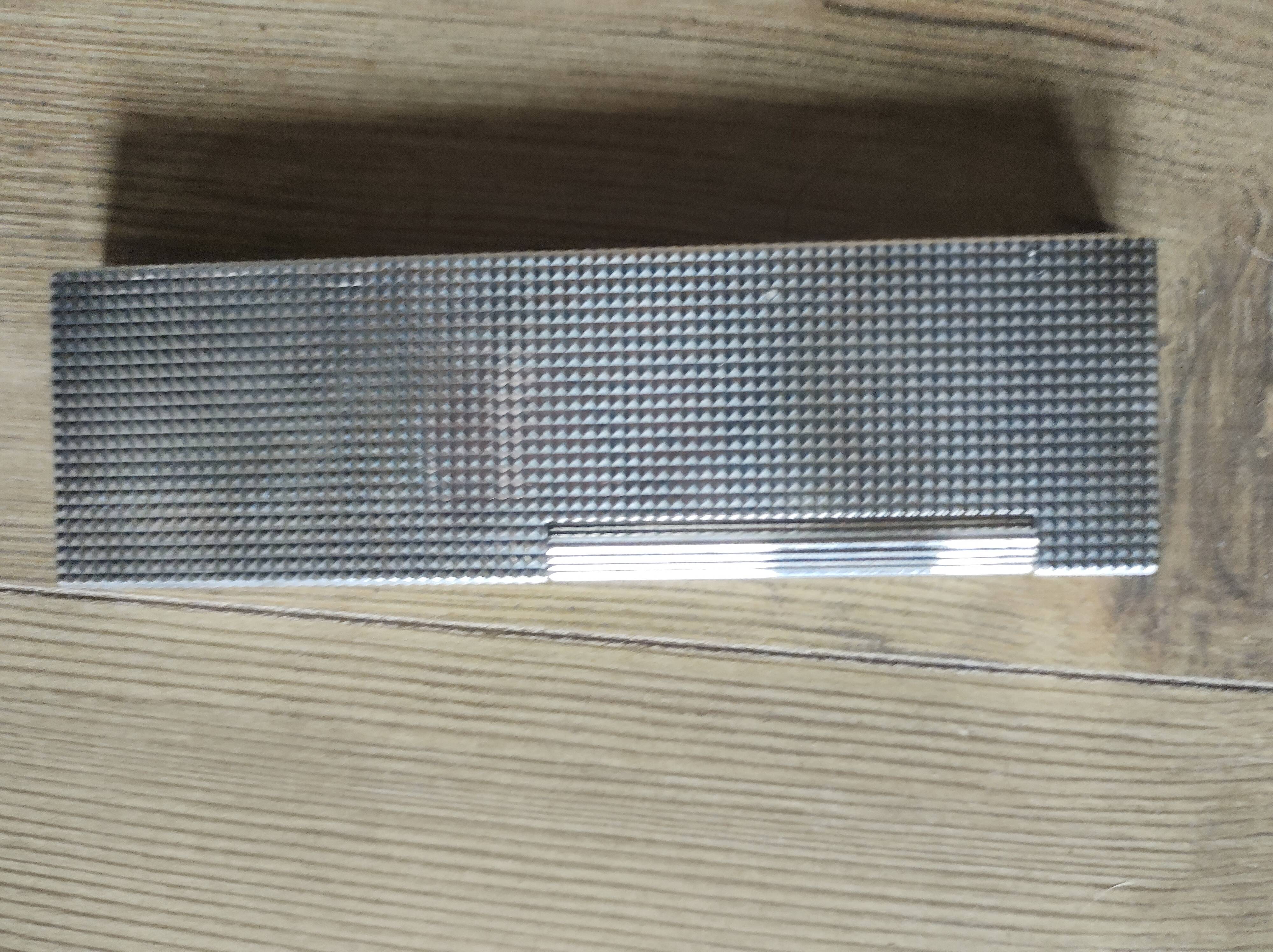 Dupont silver metal table lighter, numbered