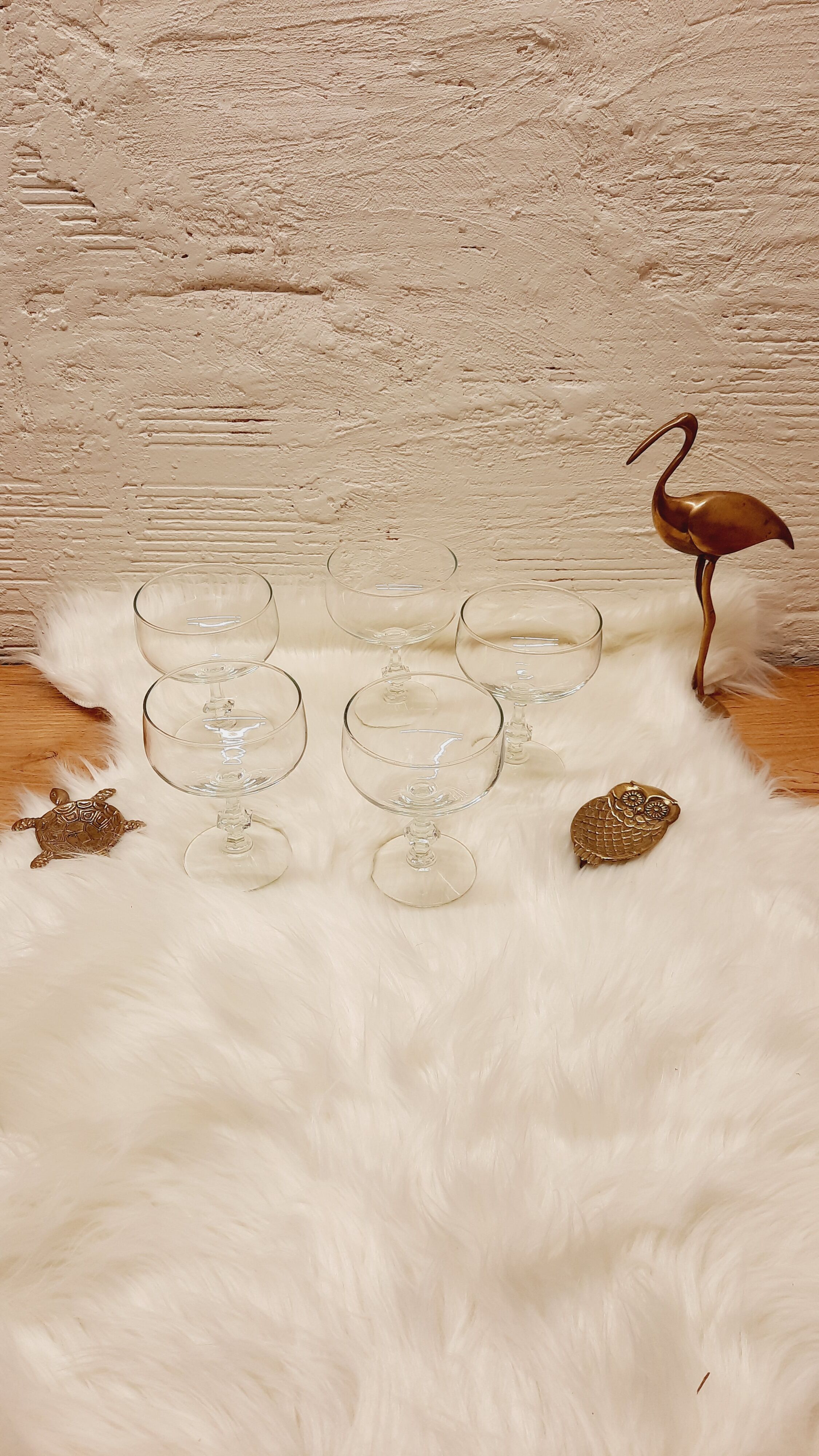 Set 5 coupes à champagne
