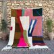 Authentic handmade rug with colourful patterns, size 150/250 cm.