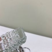 Metal and glass bowl
