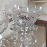 Set of 9 Baccarat Crystal Wine Glasses