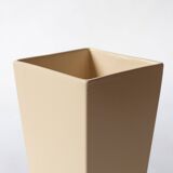 Ceramic cubic vase on wooden ball feet, Netherlands, 1990s