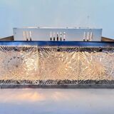 Rare glass flush mount by Kamenicky Senov, 1970s / Czechoslovakia