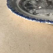 Talking plate "En voyage" n•XII - faience factory Choisy le roi