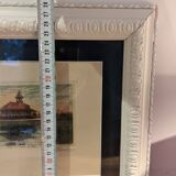 Original etching signed Schlumberger Vichy Bellerive the Allier golf chalet