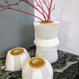 Set of three designer vases