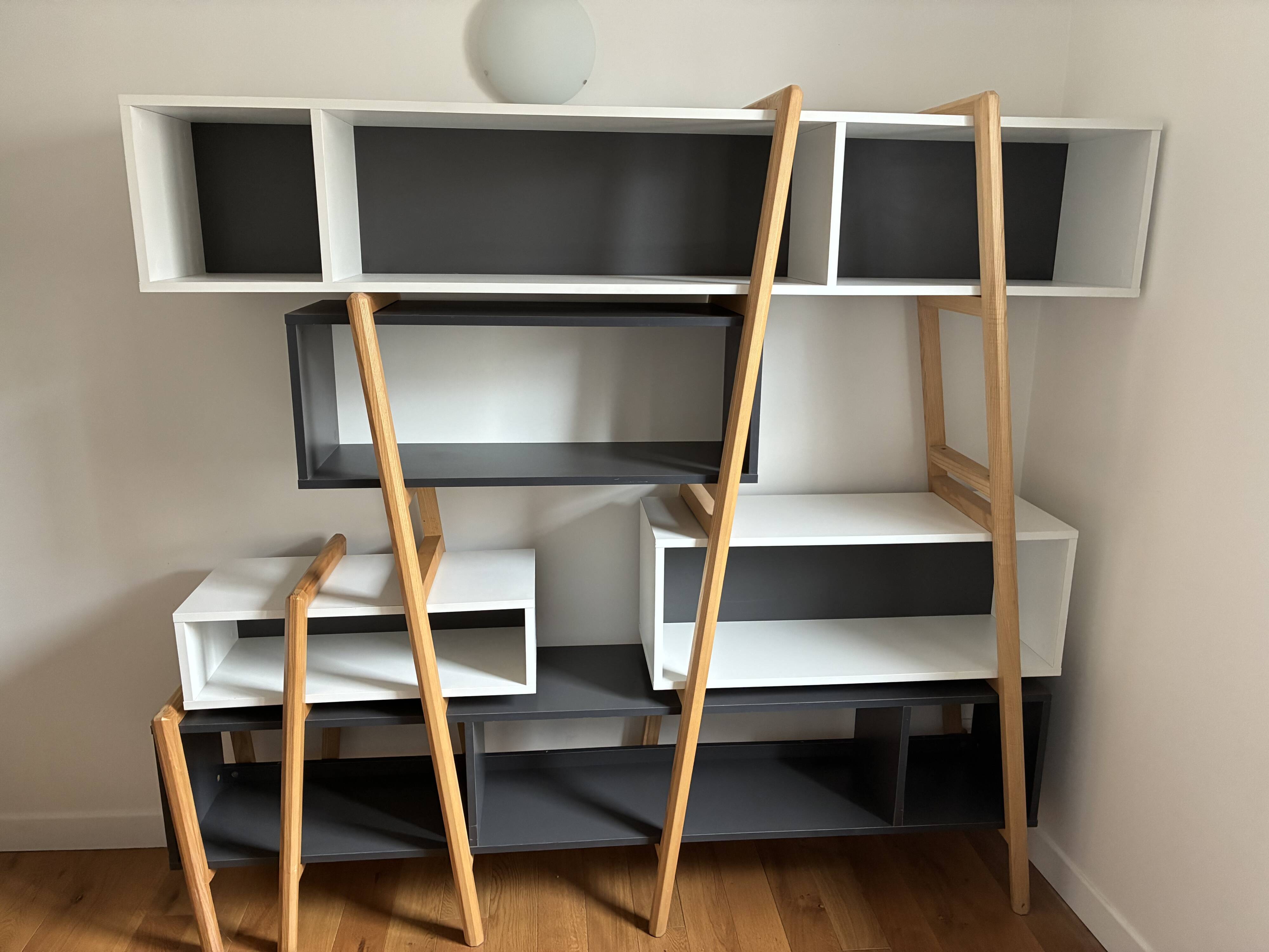 Modular Library Wood Tang Design x Miliboo – Designers Thomas Mandor